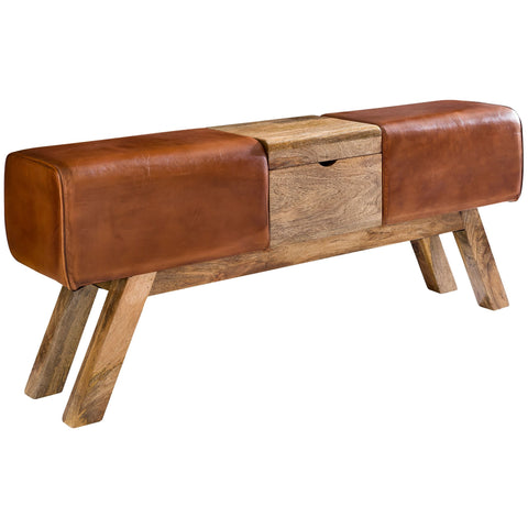 Rootz Storage Box Bench - Design Brown - Chest of Drawers - Wardrobe Bench Stool - 120 x 29 x 53 cm