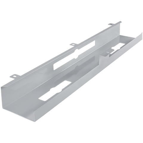 Rootz Cable Duct - Under-Table Cable Guide in Silver - Horizontal Metal Cable Management Tray - 80x7x13 cm