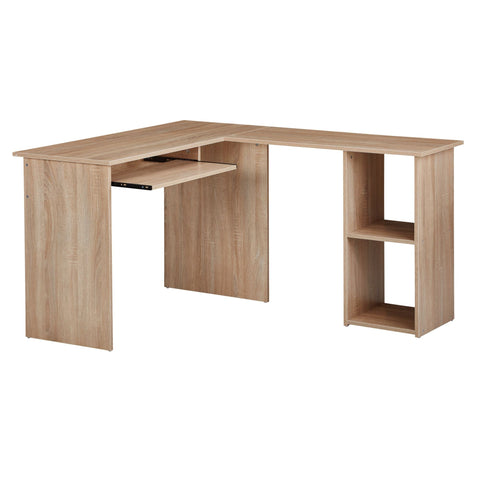 Rootz  Desk - Sonoma Design - Study Room and Home Office Table with Shelf - 140x75.5x120cm