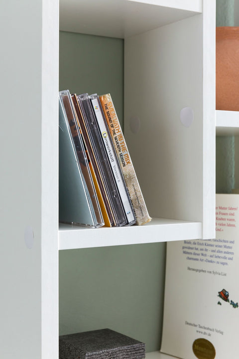 Rootz Wall Shelf - Modern Design Hanging Shelf - Floating Wooden Wall Shelf - Narrow Bookshelf - High Decorative Floating Shelf -  White - 36x90x13.5cm