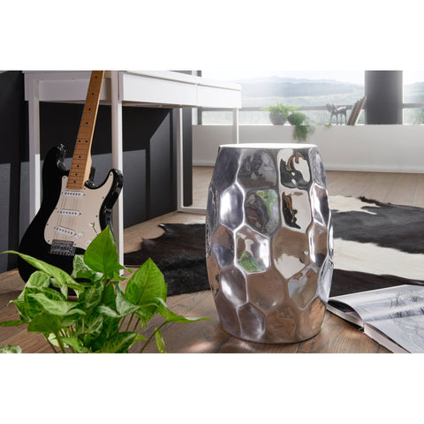 Rootz Side Table - Decorative Table - Metal Side Table - Silver