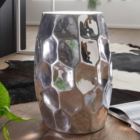 Rootz Side Table - Decorative Table - Metal Side Table - Silver