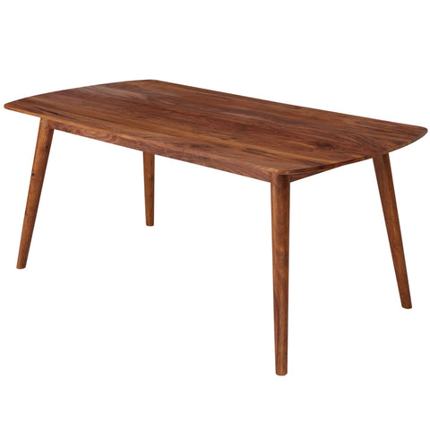 Rootz Dining Table - Sheesham Solid Wood - Designer Kitchen Table - Rustic & Modern - Large Solid Wood Dining Table - 120x77x60cm