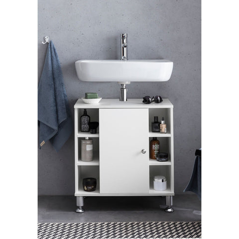 Rootz Washbasin furniture - Washbasin cabinet - Bathroom furniture - Bathroom cabinet - 60 x 64 x 32 cm - White