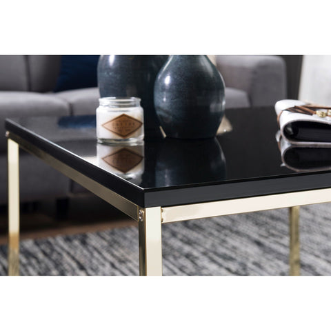 Rootz Coffee Table - Side Table - Coffee Tables - Metal Coffee Table - Black - Gold - 60/120 x 50 x 60