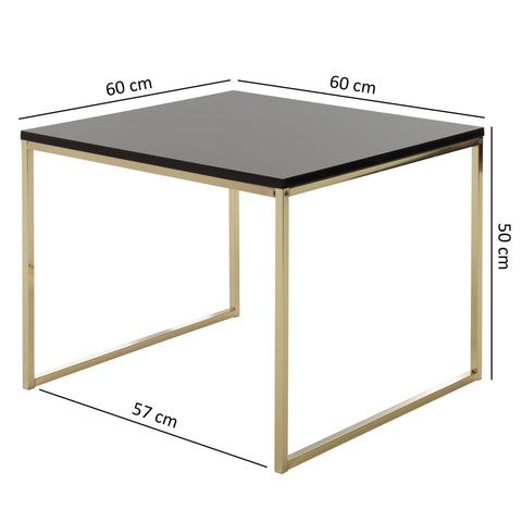 Rootz Coffee Table - Side Table - Coffee Tables - Metal Coffee Table - Black - Gold - 60/120 x 50 x 60