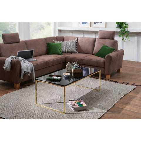 Rootz Coffee Table - Side Table - Coffee Tables - Metal Coffee Table - Black - Gold - 60/120 x 50 x 60