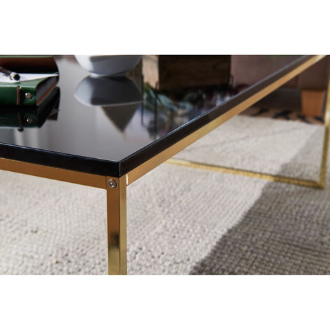 Rootz Coffee Table - Side Table - Coffee Tables - Metal Coffee Table - Black - Gold - 60/120 x 50 x 60