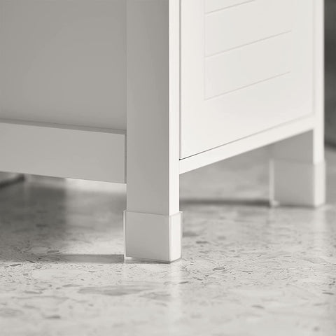 Rootz White Floor Standing Bathroom Storage Cabinet Unit with 1 Shelf and 2 Drawers