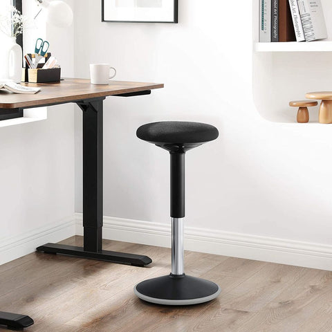 Rootz Stool - Work Stool - Bar Stool - Counter Stool - Kitchen Stool - Swivel Stool - Industrial Stool - Upholstered Stool - Outdoor Stool - Footstool - Black - 60-85 cm