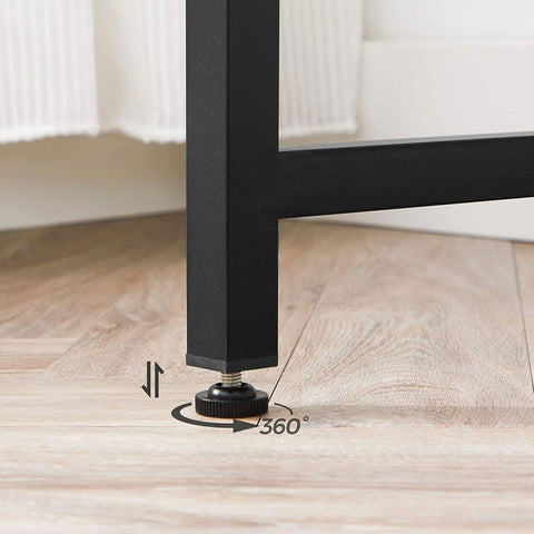 Rootz Desk - Desk With Metal Frame - Office Desk - Computer Desk - Writing Desk - Home Office Furniture - Workstation - Study Desk - Executive Desk - Adjustable Desk - Gaming Desk - Greige-Black - 100 x 50 x 75 cm (L x W x H)