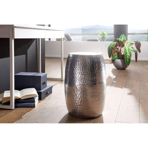 Rootz side table - Aluminum silver coffee table - 30 x 30 x 49.5 cm