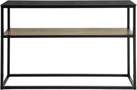 Rootz 2 Tiers Console Table - Hall Table - Living Room Table - Sofa Table - Side Table - End Table  with Glass Top