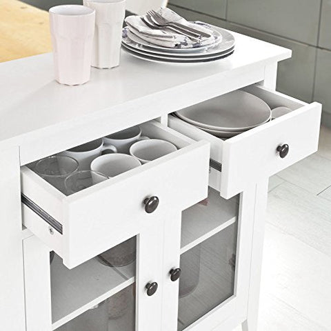 Rootz Sideboard Cabinet - Storage Cupboard Storage Cabinet with 2 Drawers and 2 Doors
