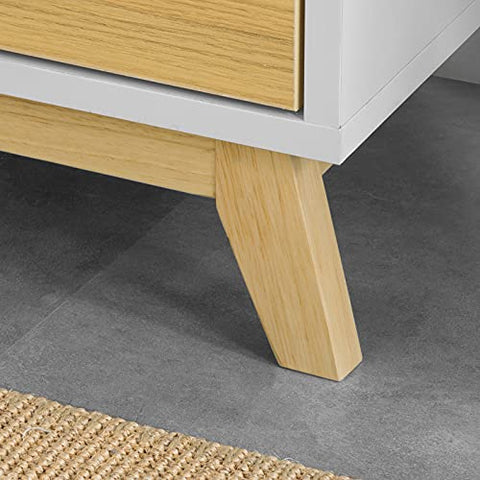 Rootz Hallway Shoe - Bench Shoe - Cabinet Shoe - Rack with 1 Cabinet and 2 Drawers, W80 x D38 x H51cm