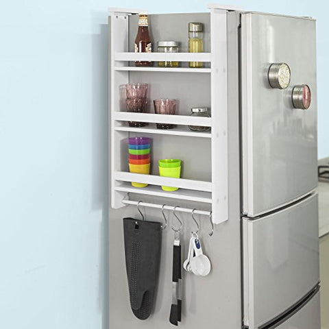 Rootz Refrigerator Hanging Shelf - 3 Tiers - Kitchen Shelf - Spice Rack Kitchen Cabinet