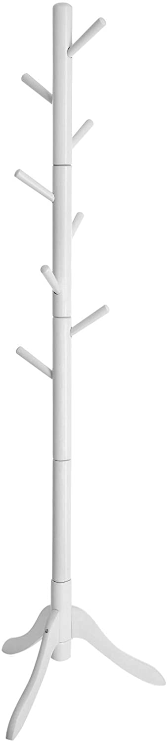 Rootz Coat Rack - Tree-shaped - Freestanding - 8 Hooks - Solid Wood - Rubberwood - White - ?57 x 57 x 177 cm