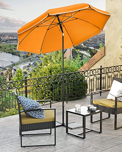 Rootz Parasol - Garden Umbrella - Foldable Garden Umbrella - Outdoor Parasol - Garden Parasol - Sunshade Parasol - Umbrella Parasol - Orange