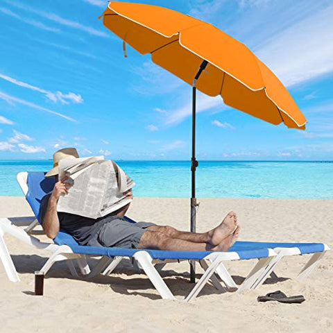 Rootz Parasol - Garden Umbrella - Foldable Garden Umbrella - Outdoor Parasol - Garden Parasol - Sunshade Parasol - Umbrella Parasol - Orange