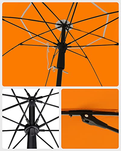 Rootz Parasol - Garden Umbrella - Foldable Garden Umbrella - Outdoor Parasol - Garden Parasol - Sunshade Parasol - Umbrella Parasol - Orange