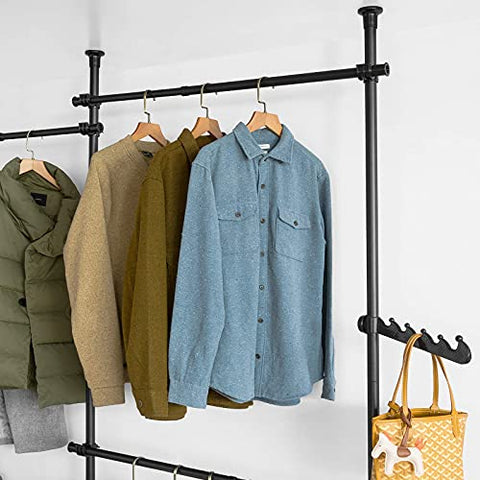 Rootz Adjustable Wardrobe - Clothing Rack -  Organizer - Clothes Shelf System - Hanging Rail