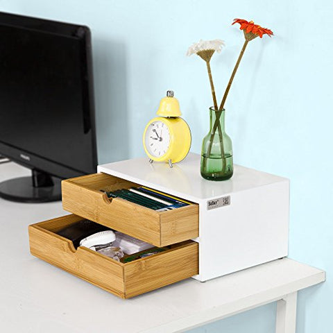 Rootz Coffee Machine Stand & Coffee Pod Capsule Teabags Box Holder Organizer with 2 Drawers