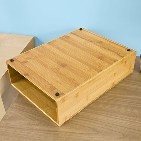 Rootz Coffee Machine Stand & Coffee Pod Capsule Teabags Drawer Box Holder Cabinet-Bamboo