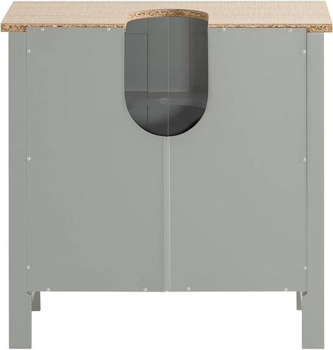 Rootz Under Sink Cabinet Bathroom - Vanity Unit - Bathroom Storage Cabinet with Double Doors - W60 x D30 x H60cm