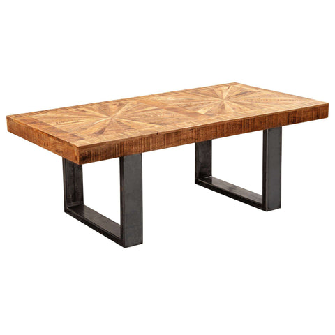 Rootz Industrial Coffee Table - Mango Wood - Coffee Table - Side Table - Coffee Tables - 105 x 55 cm