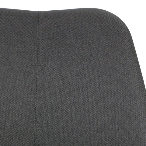 Rootz Black Fabric Desk Chair - Design Swivel Chair with Backrest - Work Chair - Shell Chair with Casters - Max Load 110kg