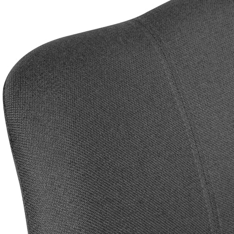 Rootz Dining Chairs - Anthracite with Black Legs - Scandinavian Style -  Set of 2 - Upholstered with Fabric Cover - Design Kitchen Chairs