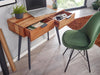 Rootz Console - Metal Console with Drawers - Small Desk, Modern Dressing Table - Solid Hall Table - Acacia Solid Wood - 90x78x36cm