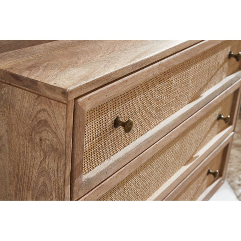 Rootz Sideboard - Solid Mango Wood - Handmade - Chest of Drawers - Wooden Cupboard - 80 x 75 x 40 cm - Brown - Industrial
