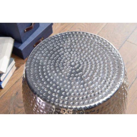 Rootz side table - Aluminum silver coffee table - 30 x 30 x 49.5 cm