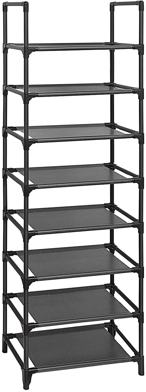 Rootz Shoe Rack - Shelf Rack - 8 Levels - 16-20 Pairs of Shoes - Fabric - Metal - 46 x 28 x 145 cm