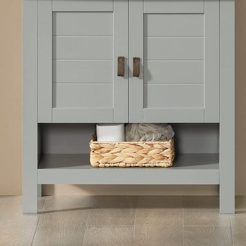 Rootz Under Sink Cabinet Bathroom - Vanity Unit - Bathroom Storage Cabinet with Double Doors - W60 x D30 x H60cm