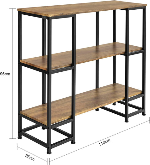 Rootz Console Table - Hall Table - Living Room Table - Sofa Table - Side Table - End Table with 3 Shelves