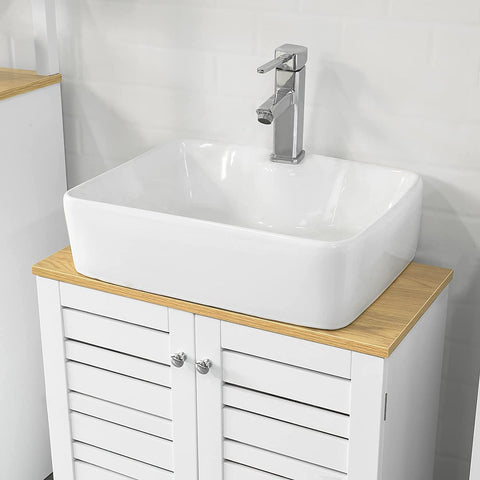 Rootz Under Sink Cabinet Bathroom - Vanity Unit Bathroom - Storage Cabinet with 2 Doors