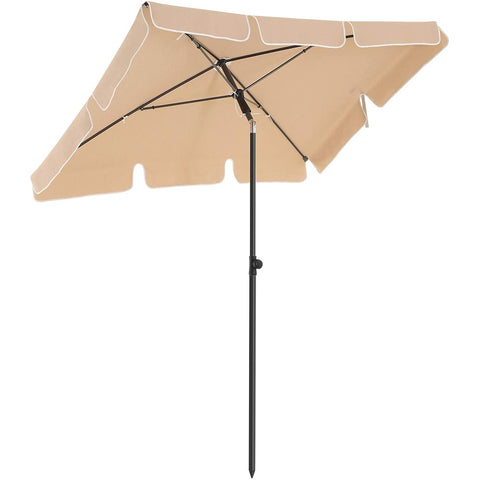Rootz Parasol - Rectangular - Garden Parasol - Carry Bag - Tripod - Taupe - 2 x 1.5 m