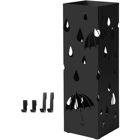 Rootz Metal Umbrella Stand - Umbrella Stand - Umbrella Basket - Umbrella Stand - Black