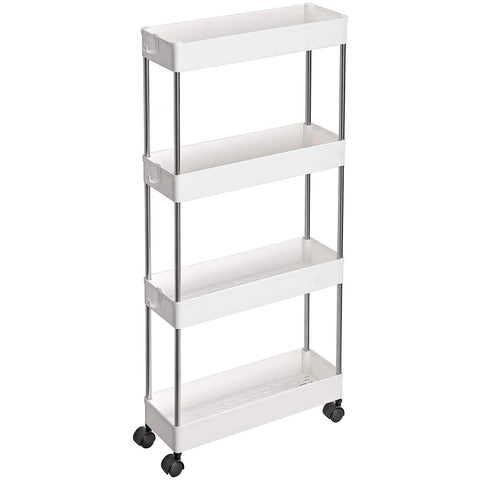 Rootz Trolley - Bathroom trolley - Kitchen trolley - White - 40 x 12.5 x 86