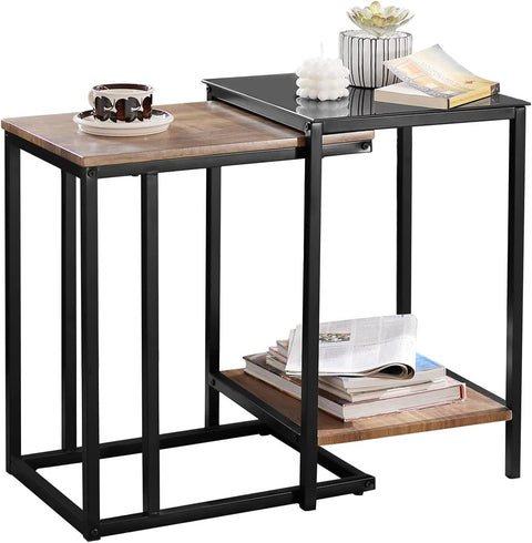 Rootz Set of 2 Coffee Tables - Side Tables - Living Room Tables - Stacking Side Tables
