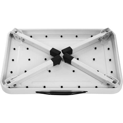 Rootz Step Stool - Foldable - Anti-Slip - Compact - Small - Stool - Camping Stool - TÜV Süd Certified - Black- White - 37.5 x 4 x 26.5 cm