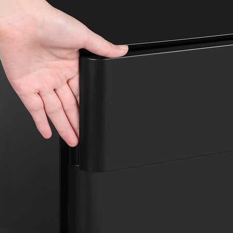 Rootz Scottsbluff File Cabinet - Roll Container - Drawer Cabinet - Wheels - Lock - Documents - Letter Format - Suspension File - Black - Steel - 30 x 46 x 59.2 cm