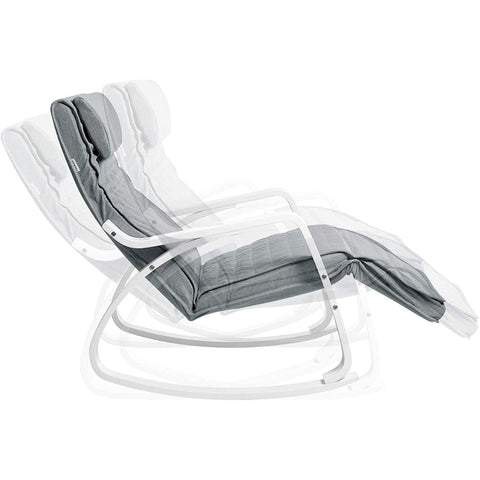 Rootz Rocking Chair With Footrest - Adjustable Lounger - Relax Chair - Armchair - Birch Wood - 150 kg load capacity - Gray