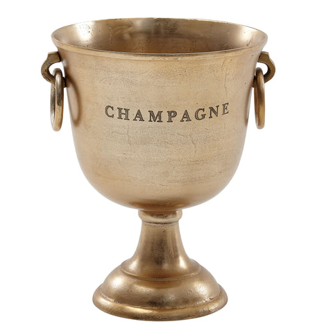 Rootz Gold Champagne Cooler - Large Aluminum Beverage Cooler - Bottle Cooler for Champagne, Wine, and Sparkling Wine - Tabletop Champagne Chiller - 28.5x37.5x28.5 cm