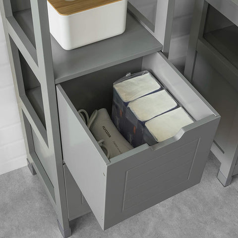 Rootz Floor Standing Bathroom Storage Cabinet Unit with 1 Shelf and 2 Drawers