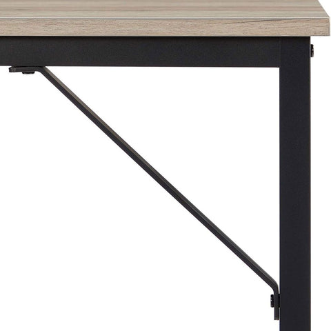 Rootz Desk - Desk With Metal Frame - Office Desk - Computer Desk - Writing Desk - Home Office Furniture - Workstation - Study Desk - Executive Desk - Adjustable Desk - Gaming Desk - Greige-Black - 100 x 50 x 75 cm (L x W x H)