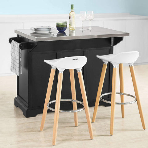 Rootz Extendable Kitchen Storage Trolley - Kitchen Cabinet Cupboard - Sideboard - Kitchen Island
