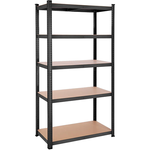 Rootz Shelving Unit - Workshop - Adjustable - Black/Blue - Metal - MDF - 200 x 100 x 50 cm